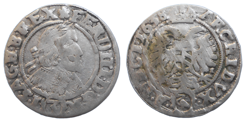 Ferdinand III. 3 grajciar 1638 MI