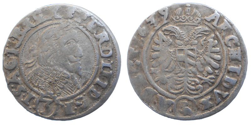 Ferdinand III. 3 grajciar 1639 MI