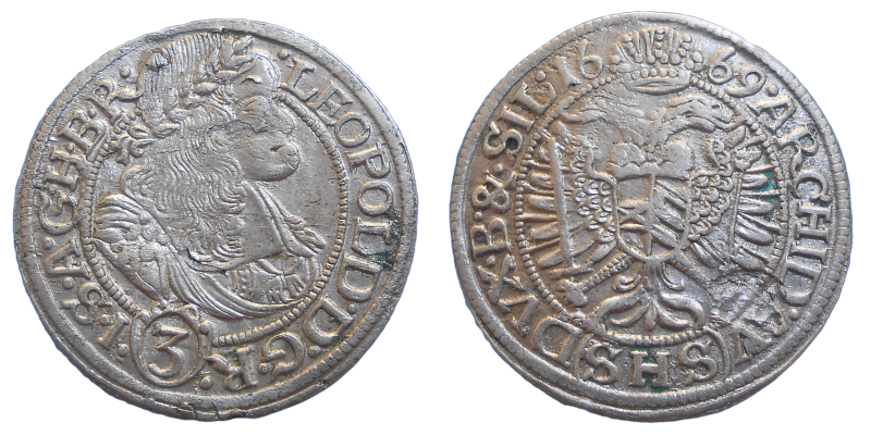 Leopold I. 3 grajciar 1669 SHS