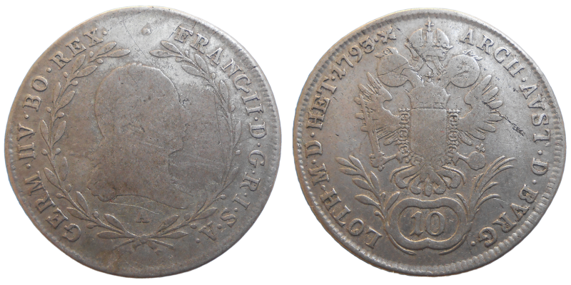 František II. 10 grajciar 1793 A