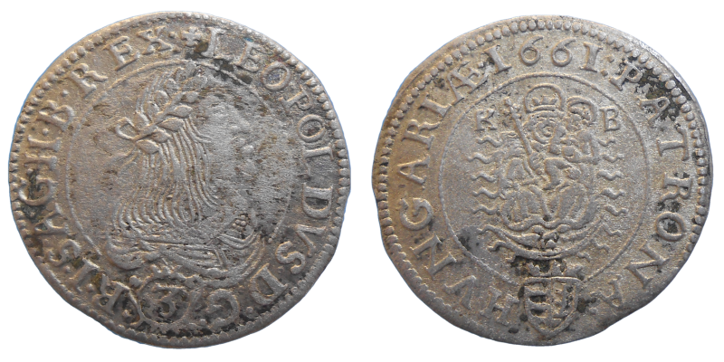 Leopold I. 3 grajciar 1661 KB R
