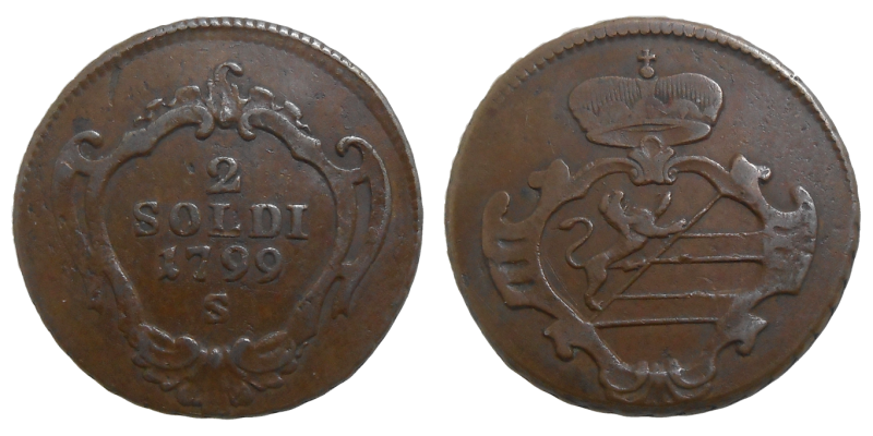 František II. 2 Soldi 1799 S