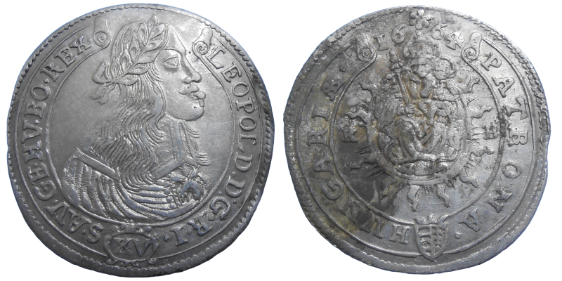 Leopold I. XV grajciar 1664 KB