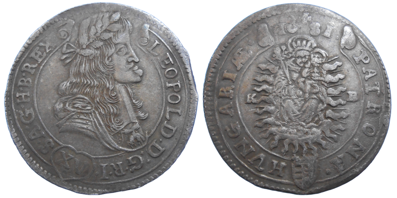 Leopold I. XV grajciar 1681 KB