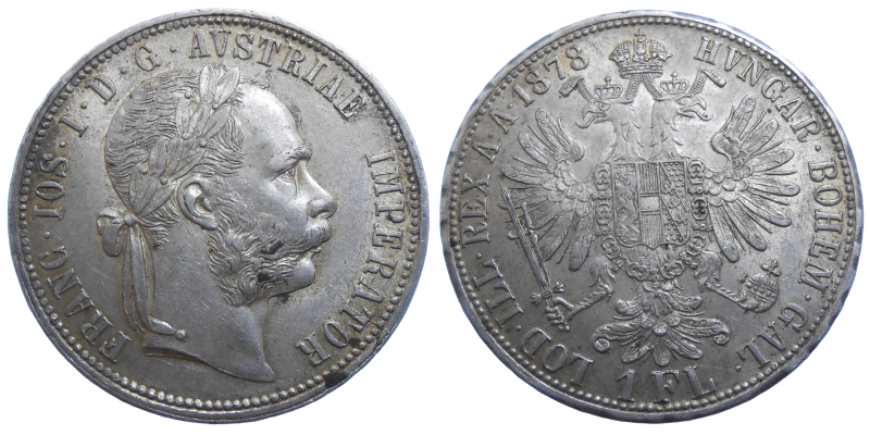 František Jozef I. 1 zlatník 1878 bz