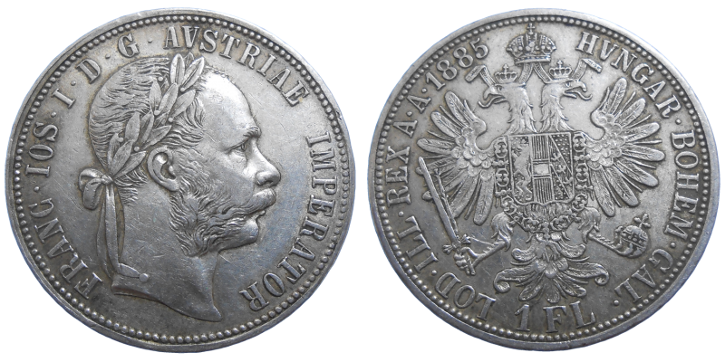 František Jozef I. 1 zlatnik 1885 bz