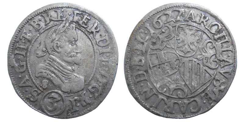 Ferdinand II. 3 grajciar 1627 Svätý Vít