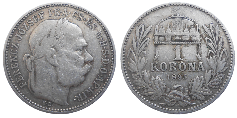 František Jozef I. 1 koruna 1895 KB