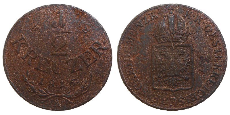 František II. 1/2 grajciar 1816 A