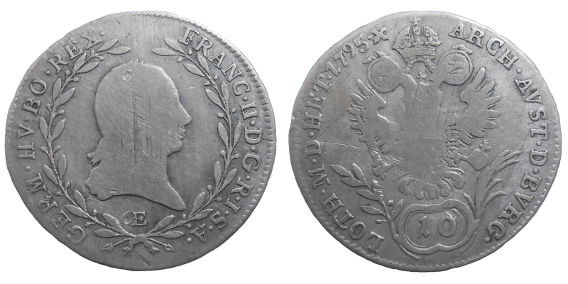 František II. 10 grajciar 1795 E