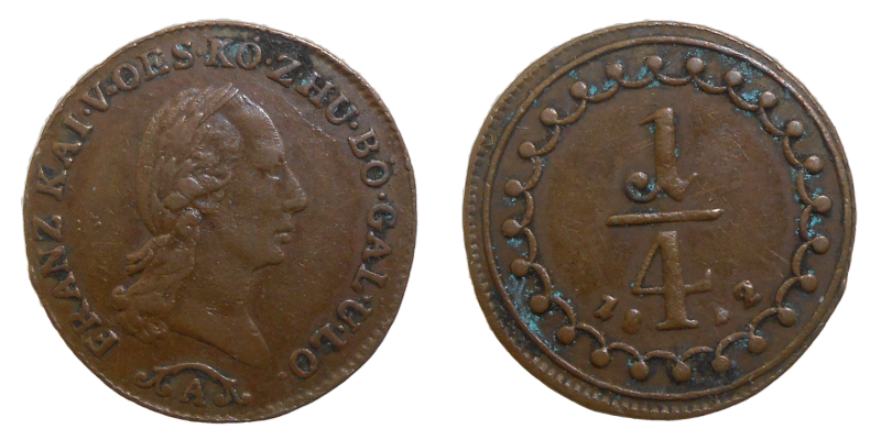 František II. 1/4 grajciar 1812 A