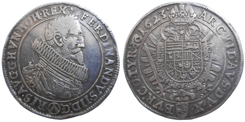 Ferdinand II. 1/2 Toliar 1623 Viedeň