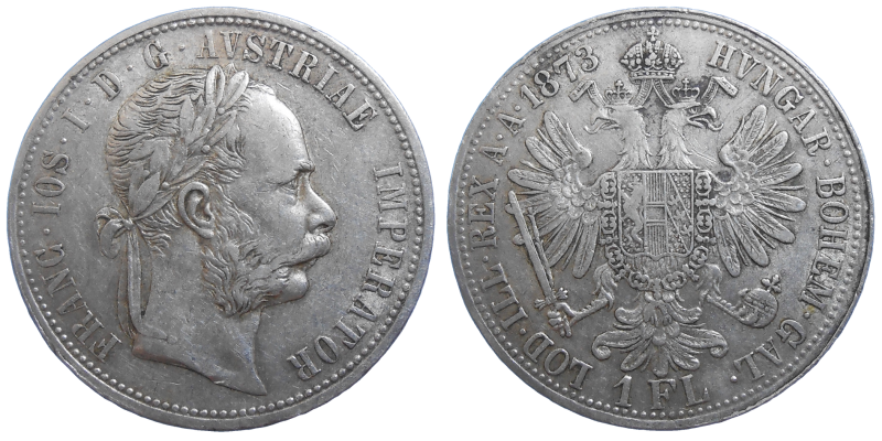 František Jozef I. 1 zlatník 1873 bz