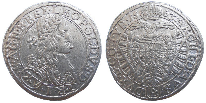 Leopold I. XV grajciar 1663 CA