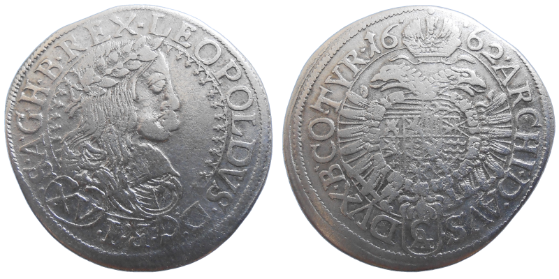 Leopold I. XV grajciar 1662 CA