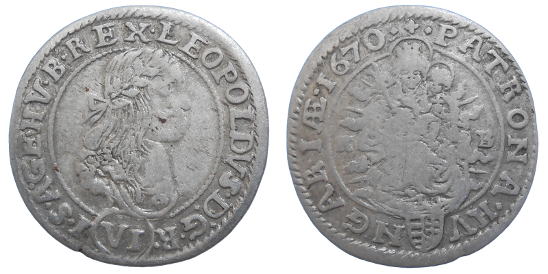 Leopold I. VI grajciar 1670 KB