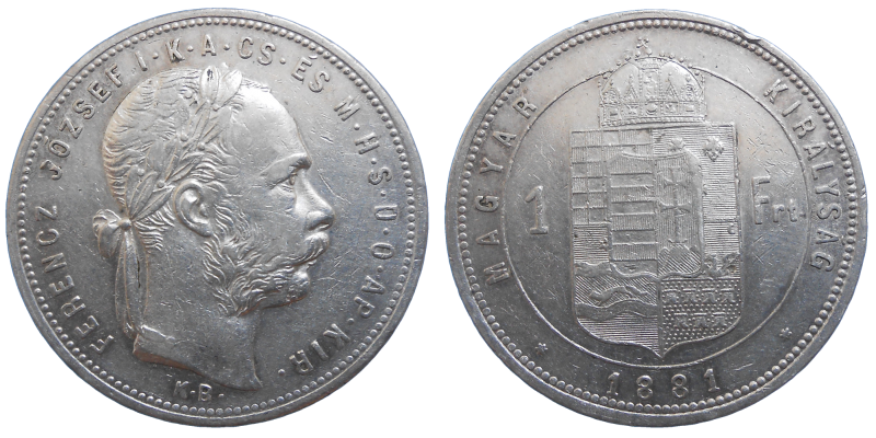 František Jozef I. 1 zlatník 1881 KB