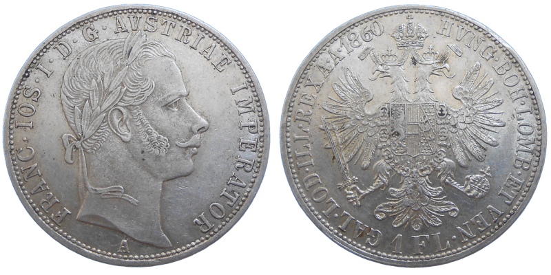 František Jozef I. 1 zlatník 1860 A