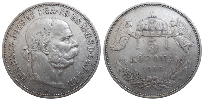 František Jozef I. 5 koruna 1900 KB