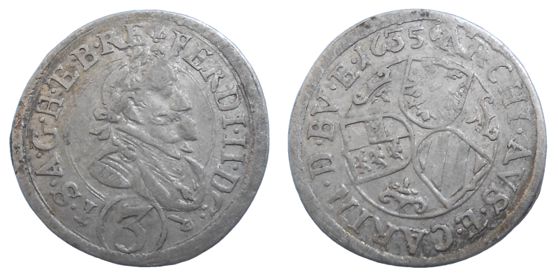 Ferdinand II. 3 grajciar 1635 Svätý Vít