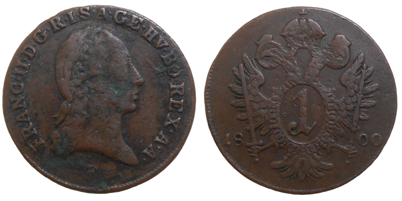 František II. 1 grajciar 1800 F