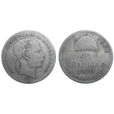 František Jozef I. 20 grajciar 1870 KB
