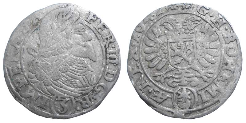 Ferdinand III. 3 grajciar 1642 Praha