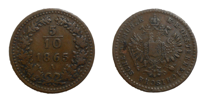 František Jozef I. 5/10 grajciar 1865 A