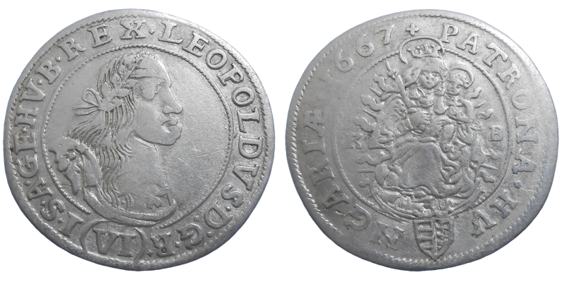 Leopold I. VI grajciar 1667 KB