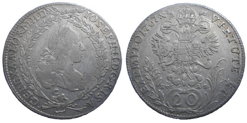 Jozef II. 20 grajciar 1767 C 