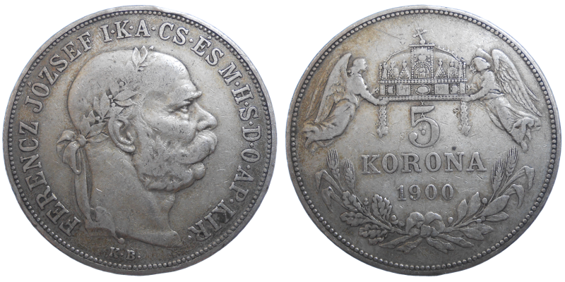 František Jozef I. 5 koruna 1900 KB