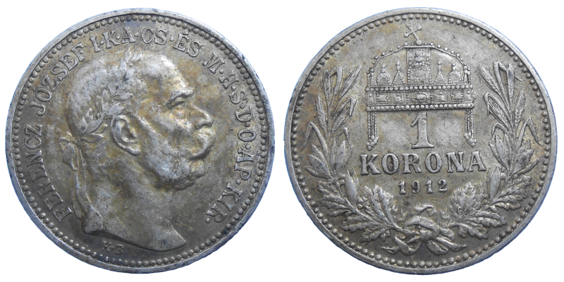 František Jozef I. 1 koruna 1912 KB