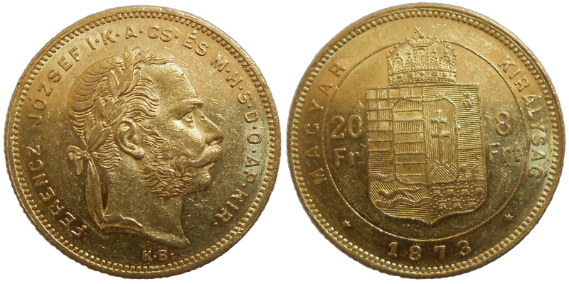 František Jozef I. 8 zlatník 1873 KB
