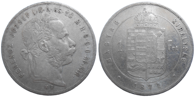 František Jozef I. 1 zlatník 1871 KB