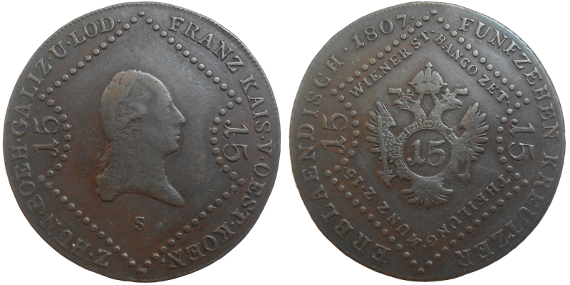 František II. 15 grajciar 1807 S
