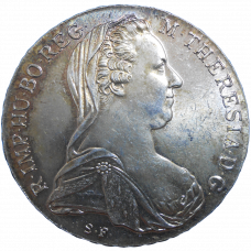 Mária Terézia levantský toliar 1780 SF
