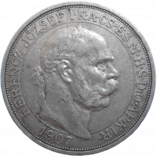 František Jozef I. 5 Koruna 1907 Korunovačná