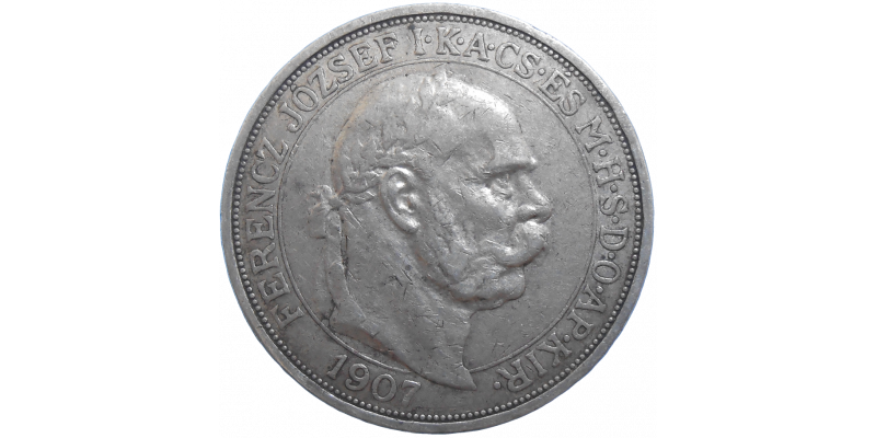 František Jozef I. 5 Koruna 1907 Korunovačná