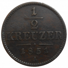 František Jozef I. 1/2 grajciar 1851 A