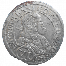 Leopold I. VI grajciar 1677 Viedeň