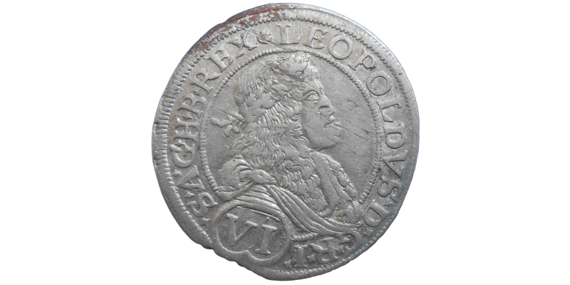 Leopold I. VI grajciar 1677 Viedeň