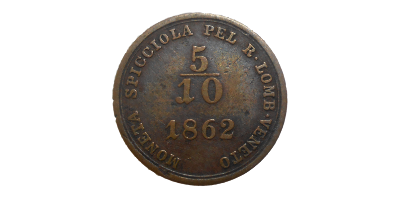 František Jozef I. 5/10 Soldo 1862 A
