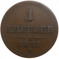 František Jozef I. 1 grajciar 1851 B