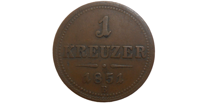 František Jozef I. 1 grajciar 1851 B