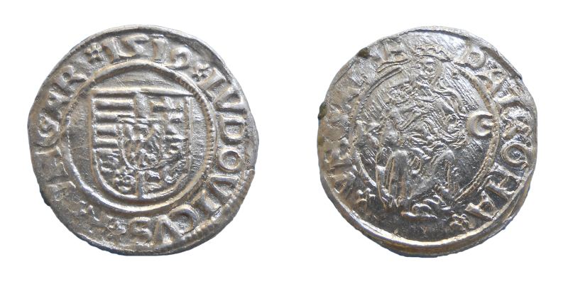 Ľudovít II. Jagelovský denár 1519 KG