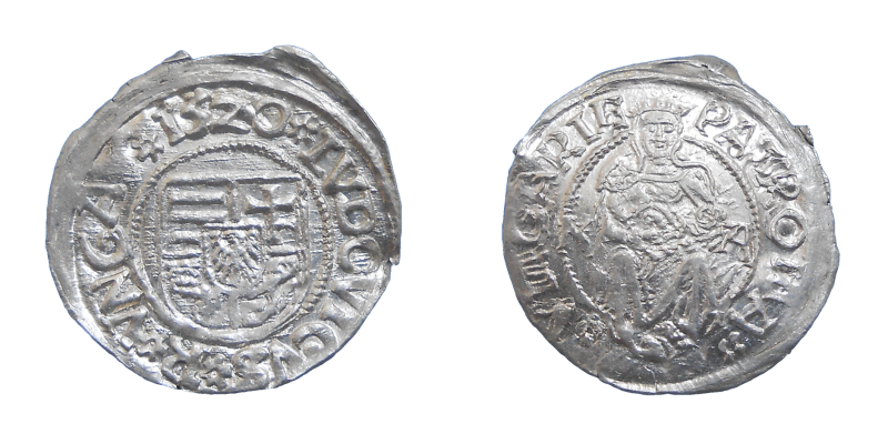 Ľudovít II. Jagelovský denár 1520 KA