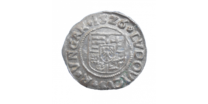 Ľudovít II. Jagelovský denár 1526 KB