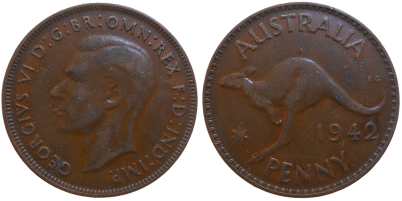 Australia One Penny 1942