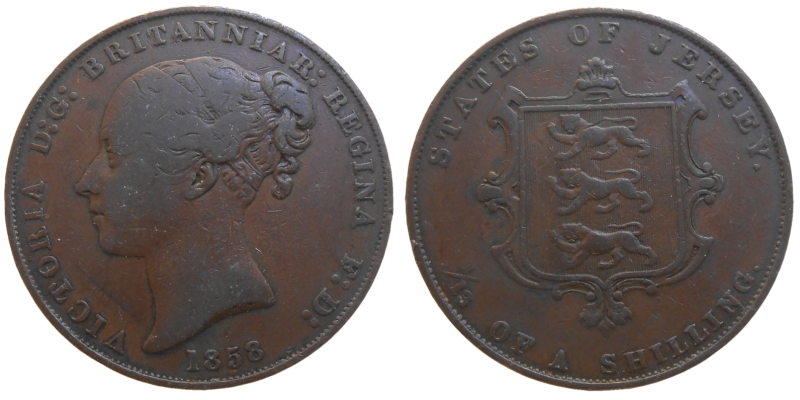 Jersey 1/13 shilling 1858