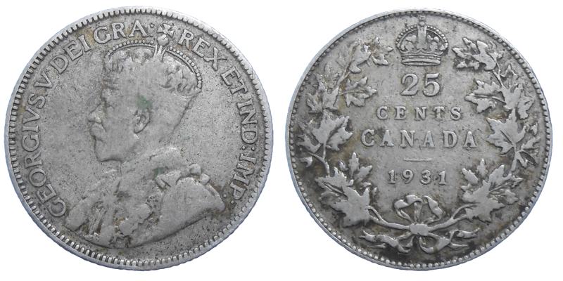 Kanada 25 Cent 1931